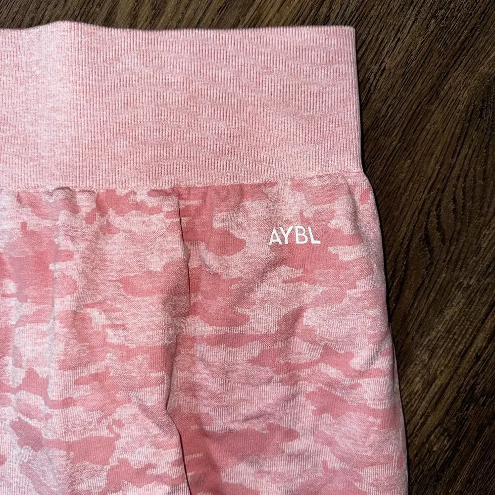 AYBL Pink Camo High Rise Evolve Seamless Workout Leggings M - Picture 4 of 7